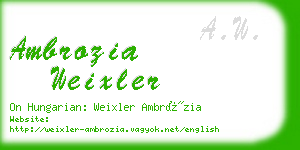 ambrozia weixler business card